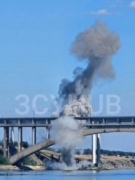 Есть прилет по мосту Преображенского через Днепр в г. Запорожье
