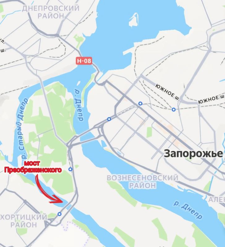 ВКС России нанесли удар по мосту Преображенского через Старый Днепр в оккупированном ВСУ Запорожье ВКС России нанесли удар по мосту Преображенского через Старый Днепр в оккупированном ВСУ Запорожье