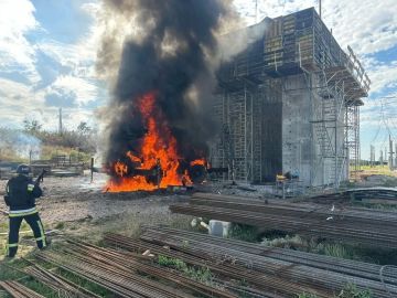Противник продолжает массово возводить железобетонные саркофаги над трансформаторами на электроподстанциях
